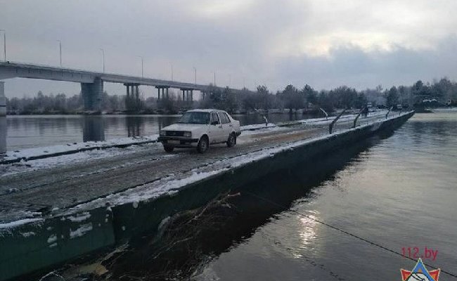 На Гомельщине закрывали понтонную переправу через р. Припять