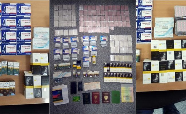 В России задержали мужчину, везшего крупную партию анаболиков из Беларуси