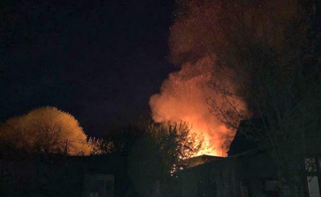 В центре Бреста произошел крупный пожар