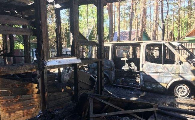 В Ветковском районе произошел пожар