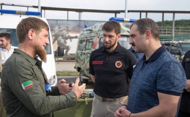 Виктор Лукашенко посетил Российский университет спецназа в Чечне