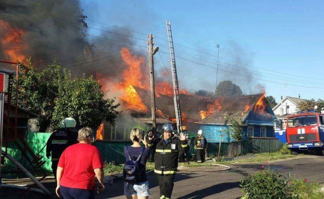 Пожар в центре Минска: есть пострадавшие