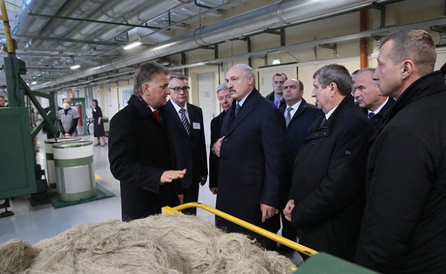 Лукашенко недоволен производимыми объемами льна в Орше