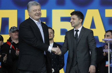 Выборы президента на Украине: Зеленский с Порошенко «схлестнулись» на дебатах