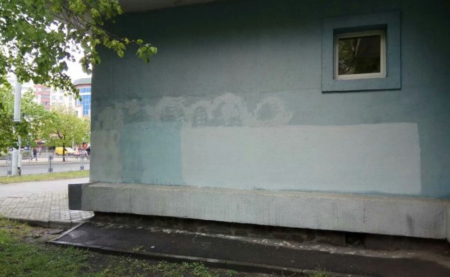 В Минске избавились от граффити с цитатой из Евангелия