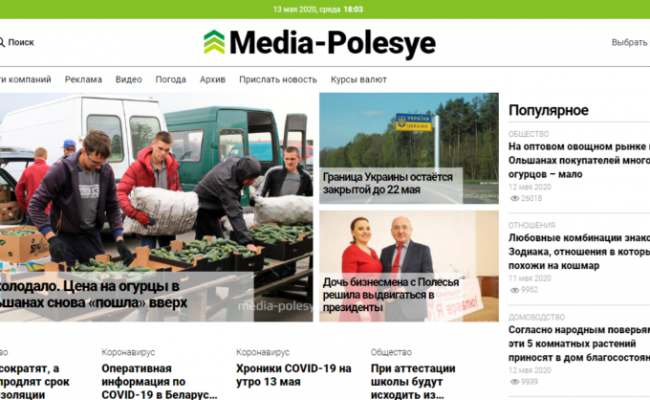 Портал «Медиа-Полесье» оштрафовали более чем на 3 тыс руб за «содействие распространению панических настроений»