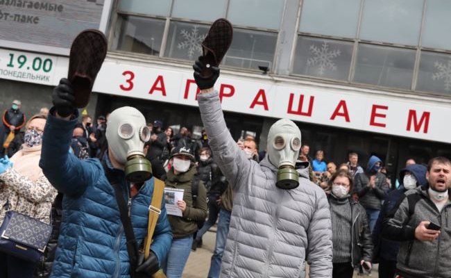 Участники пикета в Минске требовали отставку Лукашенко