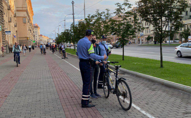 В Минске оштрафовали участников велопробега «солидарности»