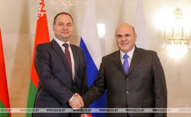 Головченко и Мишустин в ходе встречи обсудили важность углубления интеграции РФ и Беларуси