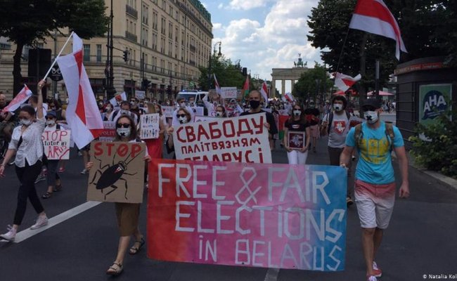 В Берлине прошла «акция солидарности» с политзаключенными Беларуси