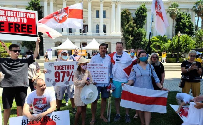 Очередная «акция солидарности» с Беларусью состоялась в Калифорнии