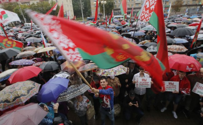 В Минске прошел митинг в поддержку Лукашенко