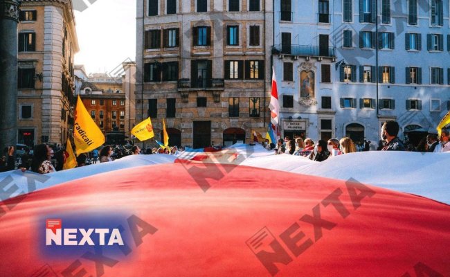 В Италии прошла акция в поддержку участников акций протеста в Беларуси
