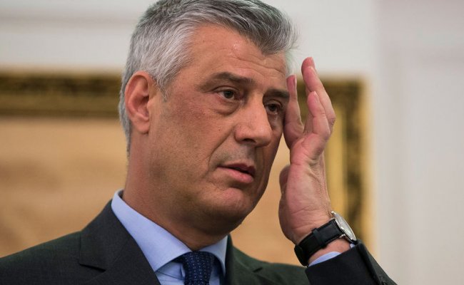 Президент «Косова» Тачи ушел в отставку