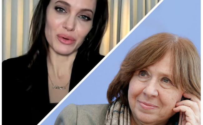Светлана Алексиевич обсудила ситуацию в Беларуси с Анджелиной Джоли
