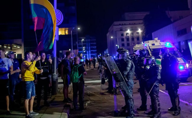 На акции протеста в Вильнюсе задержали 26 человек