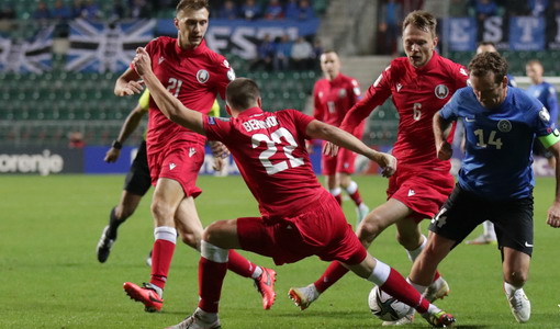 Беларусь проиграла Эстонии в футбольном матче отборочного турнира чемпионата мира