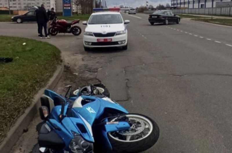 В Барановичах столкнулись два мотоциклиста, один из них попал в больницу